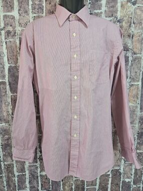 Polo Ralph Lauren Purple Striped Dress Shirt Size 16-34/35 Andrew Classic Fit